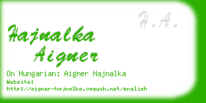 hajnalka aigner business card